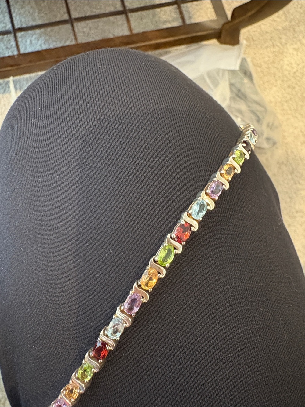 Multicolor Gemstone Tennis Bracelet - Women Jewelry